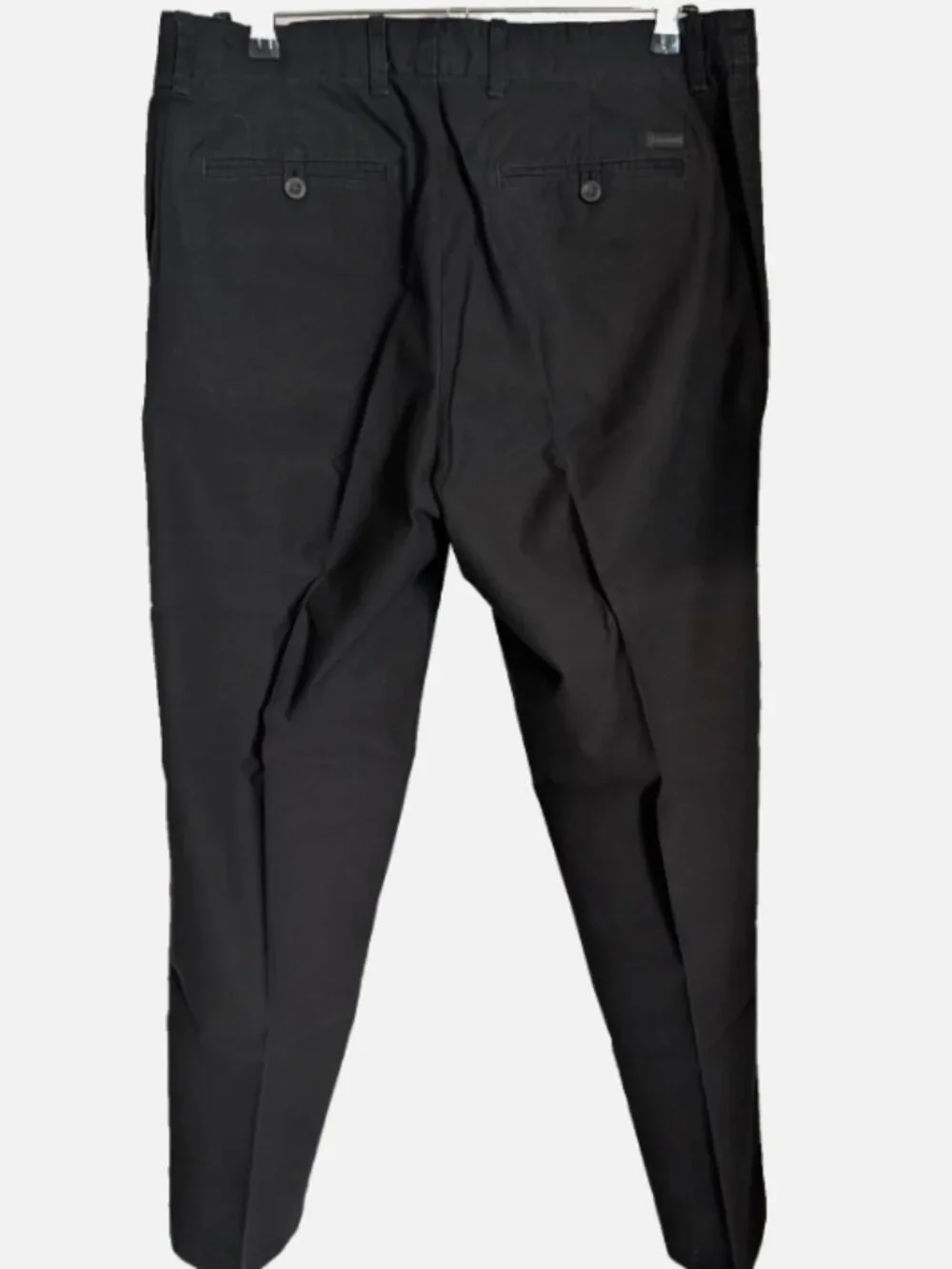 Calvin Klein Men's 34x32 Black Micro Ribbed Cotton Straight Leg Chino Pants
